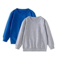 thumbnail image 1 of Tqyyweavej 2 Pack Boys Girls Sweatshirt Fleece Cotton Kids Sweatshirts Soft Crewneck Pullover Kids Clothing Girls Long Sleeve Shirts (Ages 1-11), 1 of 7