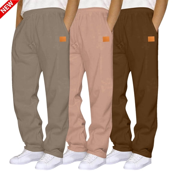 Tqyyweavej 3 Pack Men's Sweatpants Open Bottom Casual Sweat Pants with Pockets Athletic Workout Cottom Joggers Pants for Men Size S to 3XL