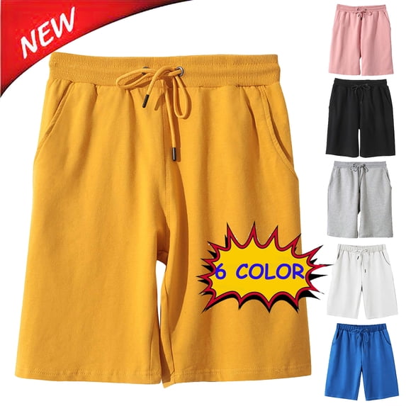 Tqyyweavej Bermuda Shorts for Women 12" Knee Length Straight Leg Drawstring Shorts Solid Color Elastic Waist Shorts with Pockets M-4XL