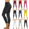 thumbnail image 1 of Tqyyweavej Capri Leggings for Women High Rise Tummy Control Lounge Stretch Pants Solid Color Elastic Waist Yoga Pants for Gym Workout, 1 of 7