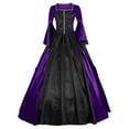 thumbnail image 1 of Tqyyweavej Gothic Dress for Women Medieval Victorian Costume Long Sleeve Square Neck Renaissance Halloween Costumes for Women, 1 of 7