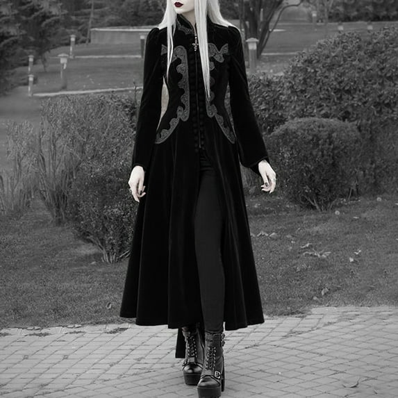 Tqyyweavej Gothic Dresses for Women Vintage Elegant Renaissance Medieval Dress Long Sleeve Victorian Wedding Gown Evening Ball Gowns Halloween Costume