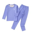 thumbnail image 1 of Tqyyweavej Kids Boys Thermal Underwear 2 Piece Set Fleece Lined Base Layers Top & Bottom Toddler Long Johns for Cold Winter 2-16Y, 1 of 8