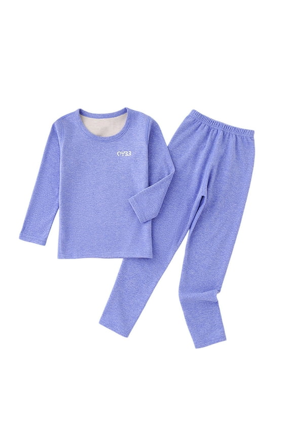 Kids Boys Thermal Underwear 2 Piece Set Fleece Lined Base Layers Top & Bottom Toddler Long Johns for Cold Winter 2-16Y