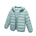 thumbnail image 1 of Tqyyweavej Kids' Jacket Coat Weather Resistant Down Coat for Boys and Girls Insulated Quilted Bubble Puffer Outerwear with Hood (4-11Y), 1 of 3