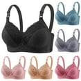 thumbnail image 1 of Tqyyweavej Lace Wireless Bras for Women Full Coverage Breathable Supportive Bras Lightly Lined Everyday Cotton Bras Size S to XL, 1 of 3