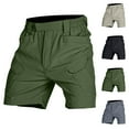 thumbnail image 1 of Tqyyweavej Men's Hiking Cargo Shorts Lightweight Tactical Elastic Rise Work Shorts Solid Color Outdoor Workout Shorts with Multi Pockets, 1 of 9