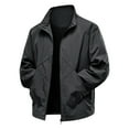 thumbnail image 1 of Tqyyweavej Men's Lightweight Jackets Full Zip Up Light Coat Laydown Collar Jacket Casual Windbreaker Jacket with Pockets, 1 of 9