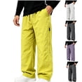 thumbnail image 1 of Tqyyweavej Men's Rain Pants Waterproof Windproof Drawstring Rain Over Pants Outdoor Windbreaker Pants with Zip Pockets for Hiking Fishing, 1 of 7