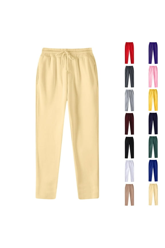 Men's Sweatpants Drawstring Trapered Trousers with Pockets Lounge Stretch Pants Fit Gym Workout Running(S-3XL)