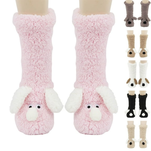 Tqyyweavej New 3D Knit Animal Socks, Cute Animals 3D Dog Design Sock, Christmas Stocking Stuffers, Winter Warm Fuzzy Socks for Women Kids