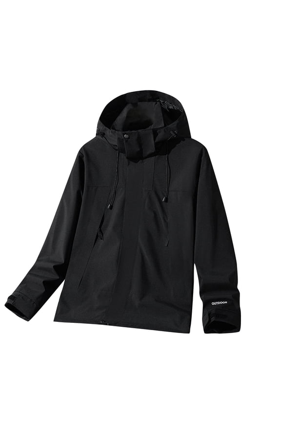 Outdoor Ventures Rain Jacket Women Lightweight Zip Up Hiking Waterproof Raincoat with Hood Cycling Bike Jacket
