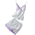 thumbnail image 1 of Tqyyweavej Pajama Sets for Women 2 Piece Lace Sexy Sleeveless Cami Tank Top and Shorts Pj Set Y2K Matching Lounge Sleepwear, 1 of 3
