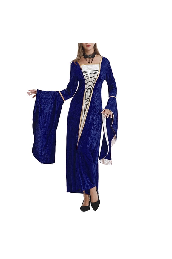 Renaissance Dresses for Women Costume Medieval Irish Over Dress Peasant Fairy Renaissance Dress Ball Cosplay Retro Gown