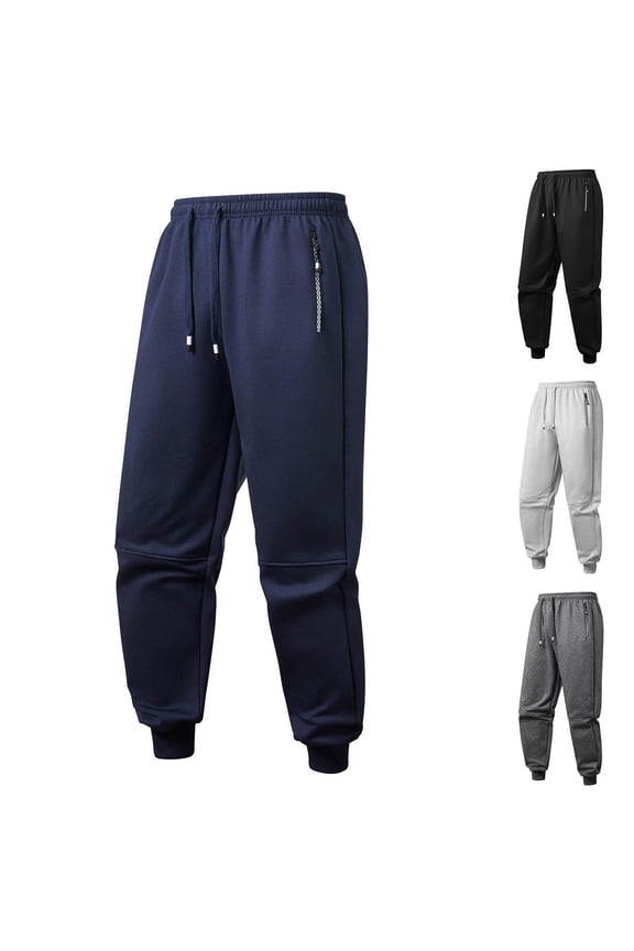 Sweatpants for Men Zipper Pockets Closed Bottom Sweat Pants Drawstring Active Tech Lounge Pants Gifts for Men(S-3XL)