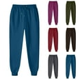 thumbnail image 1 of Tqyyweavej Sweatpants for Women Drawstring Casual Elastic Bottom Tapered Trousers Solid Color Athletic Sweat Pant with Pockets, 1 of 3