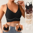 thumbnail image 1 of Tqyyweavej Women's Jelly Bras Side Smoothing No Underwire Pullover T-Shirt Bras Full Coverage Push Up Breathable Racerback Bras for Women, 1 of 7