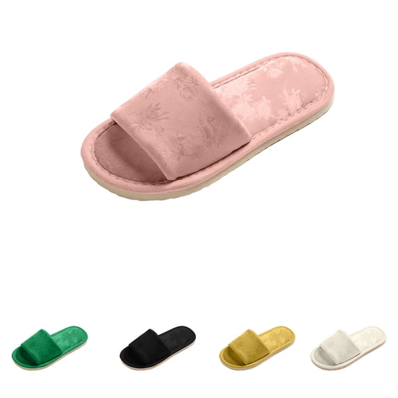 Tqyyweavej Women's Open Toe Slippers Comfy Soft Pattern Fashion Casual Slippers Vesatile Slip On Indoor Outdoor Flat Shoes for Women