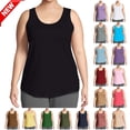 thumbnail image 1 of Tqyyweavej Women's Plus Size Tank Tops Oversize Sleeveless Crewneck Shirts Loose Solid Color Casual Going Out Tops for Women, 1 of 7