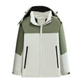 thumbnail image 1 of Tqyyweavej Women's Waterproof Rain Jacket Lightweight Outdoor Windbreaker Rain Coat Shell Warm Lightweight Waterproof Insulated Windbreaker for Hiking, Travel, 1 of 5