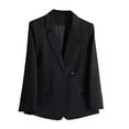 thumbnail image 1 of Tqyyweavej Womens Casual Blazer Jacket Long Sleeve Open Front Dressy Work Professional Office Blazer Lapel Button Jacket Office Work Suit, 1 of 7