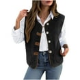 thumbnail image 1 of Tqyyweavej Womens Fleece Vest Sherpa Fall Winter Sleeveless Fuzzy Fluffy Hooded Vest Jacket Warm Outerwear with Pockets, 1 of 8