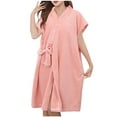 thumbnail image 1 of Tqyyweavej Womens Long Robe Full Length Flannel Fleece Bathrobes Winter Warm Pajamas Shower Sleepwear Nightgown, 1 of 9