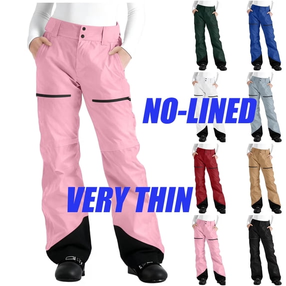 Tqyyweavej Womens Snow Pants Water-Resistant Windproof Cargo Pants Color Block Snowboard Ski Pants Women with Zip Pockets