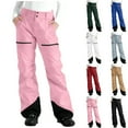 thumbnail image 1 of Tqyyweavej Womens Snow Pants Water-Resistant Windproof Cargo Pants Color Block Snowboard Ski Pants Women with Zip Pockets, 1 of 9