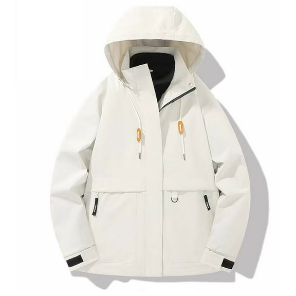 Tqyyweavej Womens Waterproof Rain jacket Lightweight Active Outdoor Raincoat Zip Up Hoodie for Outdoor Hiking Travel