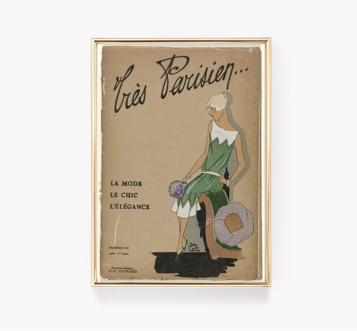 Très Parisien Magazine Fashion Wall Art, Fashion Inspired Bedroom And ...