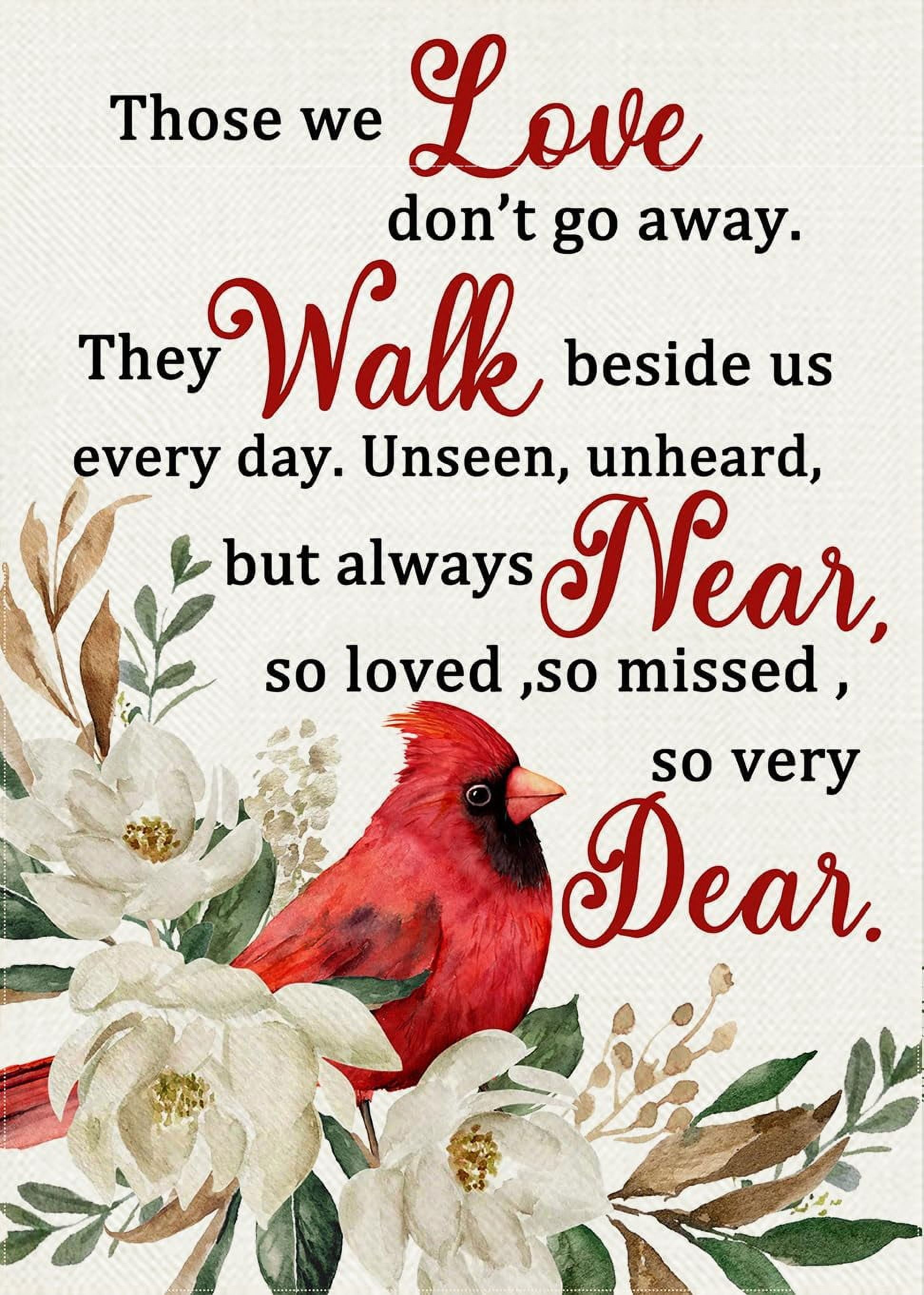 Sympathy Gift Sign - "Those We Love Don't Go Away..." - PVC Plaque 10x5 Inches With Rope Hanger, Comforting Bereavement Gift