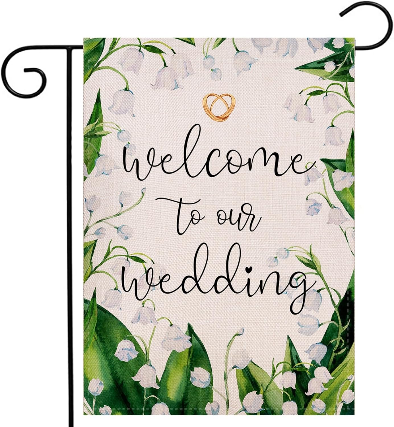NASIAN 'Welcome To Our Wedding' Gartenflagge – Doppelseitig, 30,5x45,7 Cm, Wetterfest, Für Hochzeit & Jubiläum