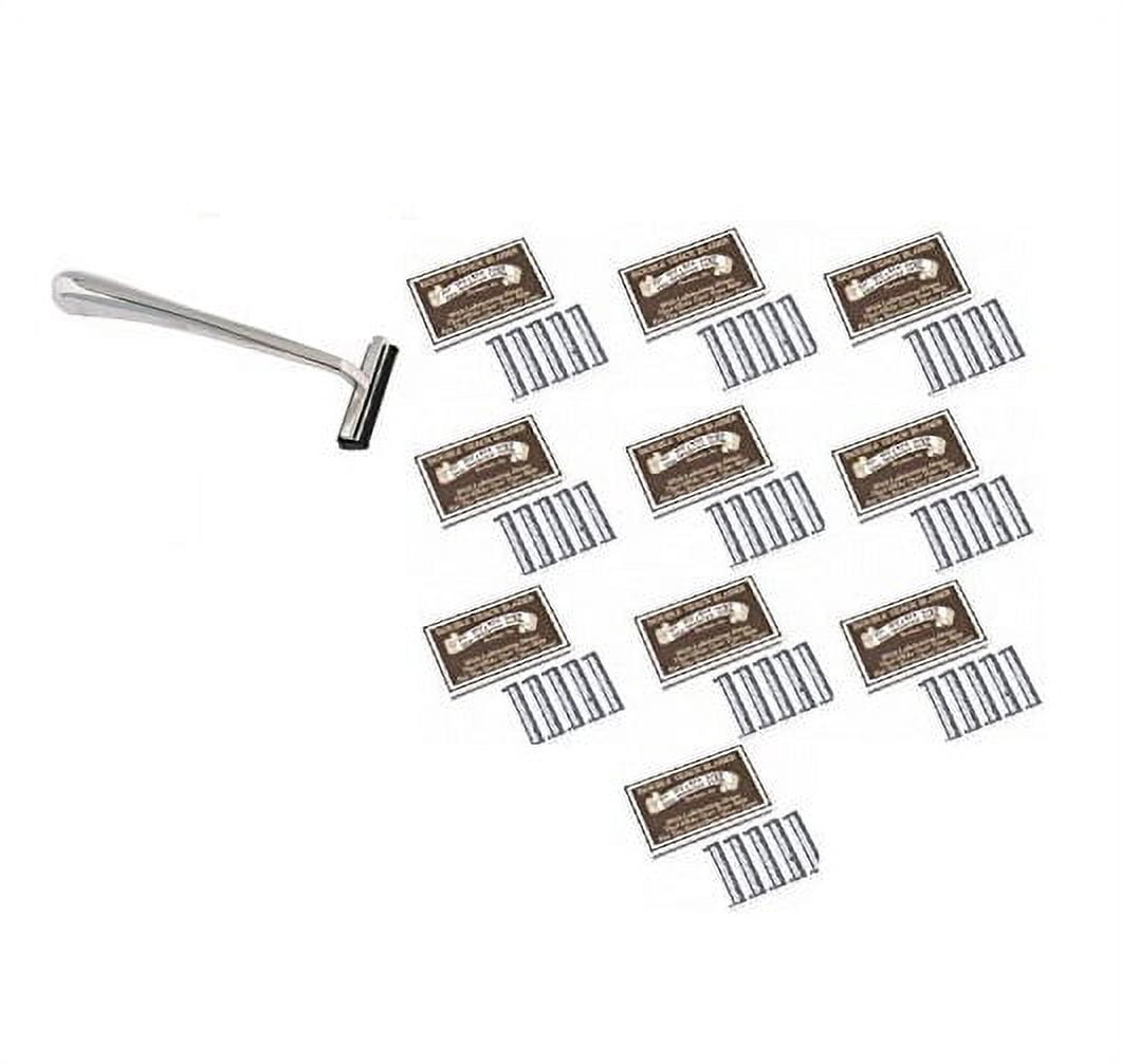 Trac II Chrome Handle + Colonel Ichabod Conk Trac II Razor Blades 10 ct. (Pack of 10) + Beyond BodiHeat Patch, 1 Ct
