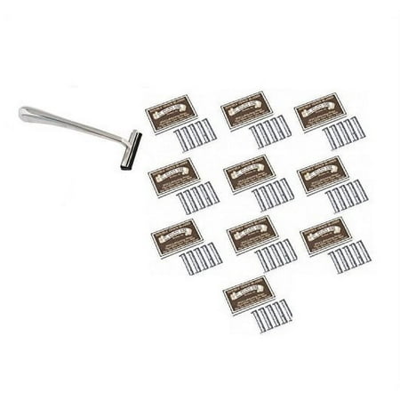 Trac II Chrome Handle + Colonel Ichabod Conk Trac II Razor Blades 10 ct. (Pack of 10) + Beyond BodiHeat Patch, 1 Ct