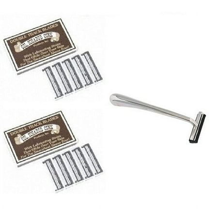 Trac II Chrome Handle + Colonel Ichabod Conk Trac II Razor Blades 10 ct. (Pack of 2) + Yes to Coconuts Moisturizing Single Use Mask