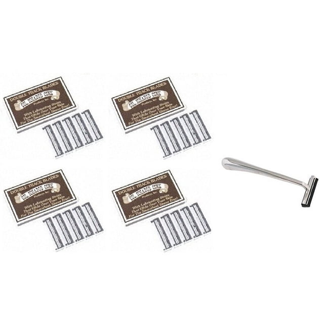 Trac II Chrome Handle + Colonel Ichabod Conk Trac II Razor Blades 10 ct ...