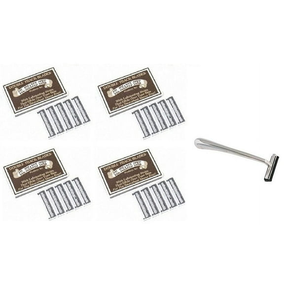 Trac II Chrome Handle + Colonel Ichabod Conk Trac II Razor Blades 10 ct. (Pack of 4)