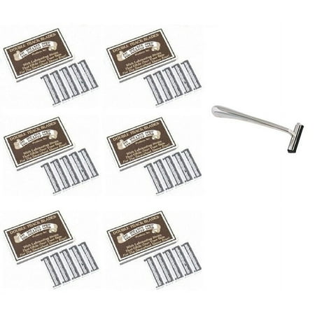 Trac II Chrome Handle + Colonel Ichabod Conk Trac II Razor Blades 10 ct. (Pack of 6) + Facial Hair Remover Spring
