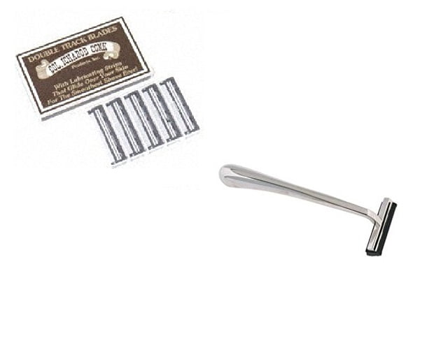 Trac II Chrome Handle + Colonel Ichabod Conk Trac II Razor Blades 10 ct.