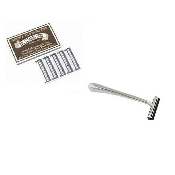 Trac II Chrome Handle + Colonel Ichabod Conk Trac II Razor Blades 10 ct.