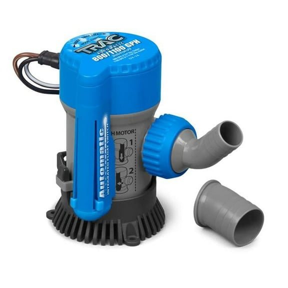 Trac Outdoors TRAC Bilge Pump - Automatic - 800-1100GPH - 0.75 in. & 1.125 in. Outlets