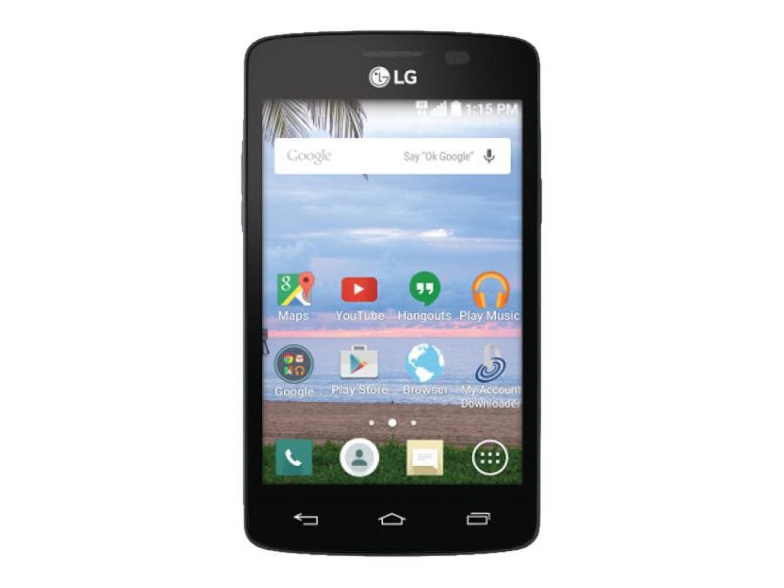 TracFone LG Sunrise 4GB Prepaid Smartphone, Black - image 1 of 8