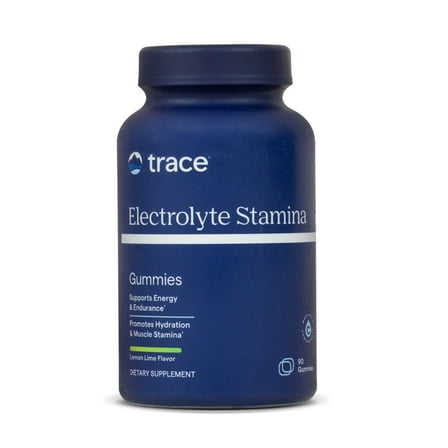 Trace Minerals Electrolyte Stamina Gummies - Convenient Electrolyte Supplement that Supports Hydration - Supports Optimal Energy - Muscle Stamina - Vegan - Lemon Lime - 90 Count (30 Servings)