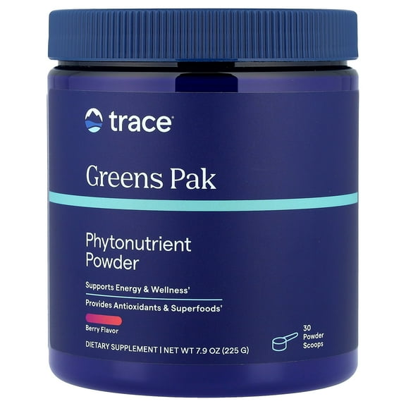 Trace Minerals Phytonutrient Powder, Greens Pak - 7.9 oz