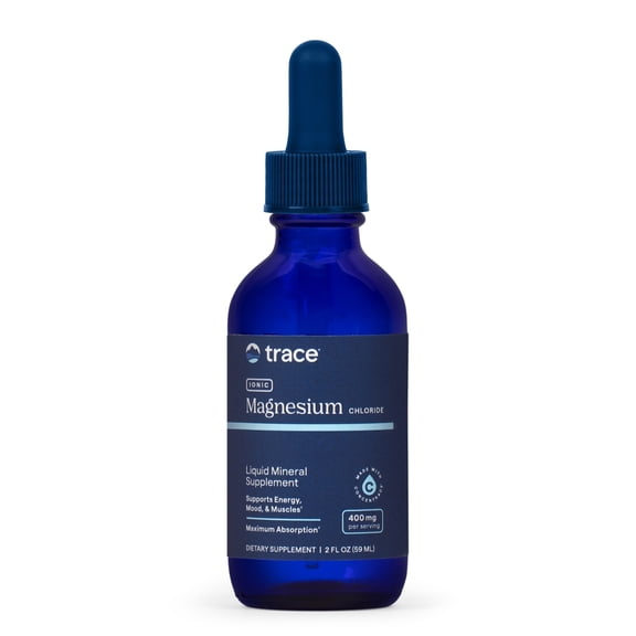 Trace Minerals Ionic Magnesium Liquid for Heart Health, Calm Mood, Sleep, and Energy, 2 Fl oz, 400 mg (16 Servings)