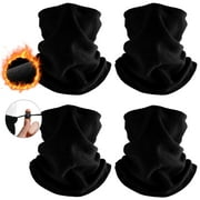 Trace Kasa 4 Pack Winter Neck Warmer Neck Gaiter Windproof Balaclava Face Ski Mask, Black