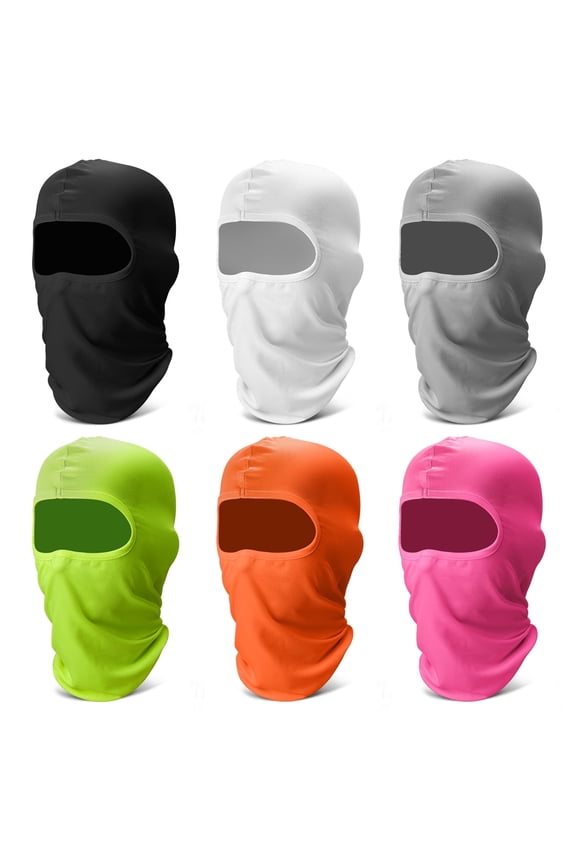 6 Pack Balaclava Full Head Ski Mask Face Mask Cooling Neck Gaiter Full Face Cover