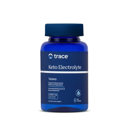 Trace Minerals Keto Electrolyte Tablets - Fluid Balance Supplement for Muscle Recovery & Endurance Support - Essential Electrolytes - Energy Aid - Gluten-Free & Vegan - 90 Count (15 Servings)