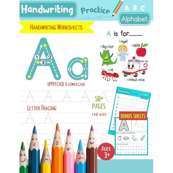 Trace Letters: Alphabet Handwriting Practice workbook for kids: ABC Preschool handwriting Workbook for Pre K, Kindergart, (Paperback)